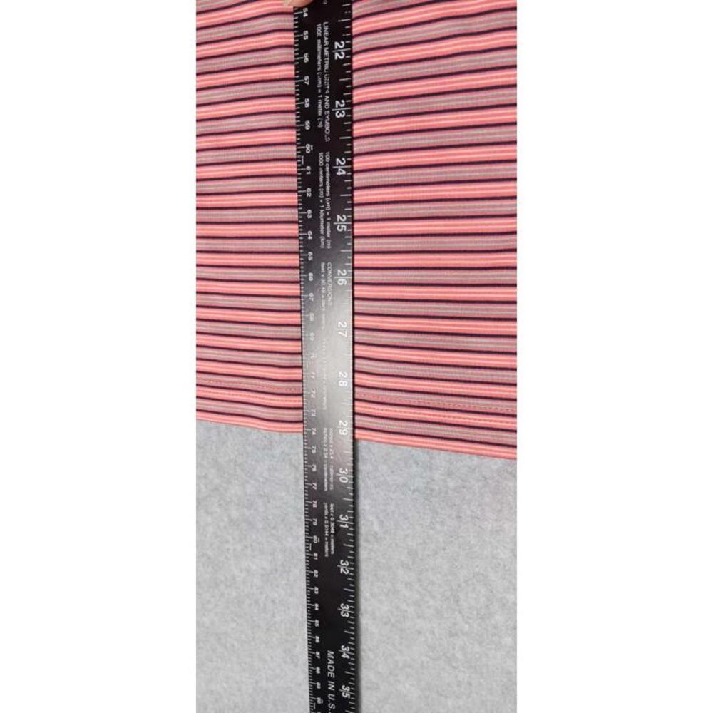 Greg Norman For Tasso Elba Golf Polo Mens Size Large Pink And Black Stripes Play - Picture 8 of 11
